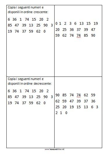 Schede autocorrettive ARITMETICA composizione scomposizione e scrittura dei numeri. Seconda classe 18