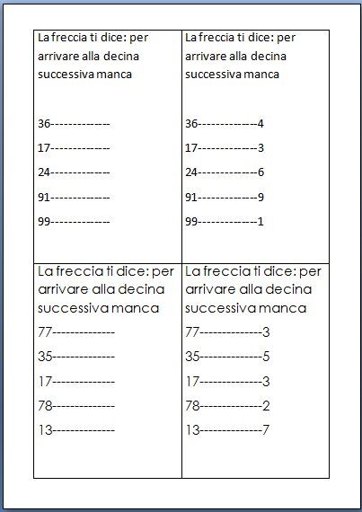 Schede autocorrettive ARITMETICA composizione scomposizione e scrittura dei numeri. Seconda classe 3
