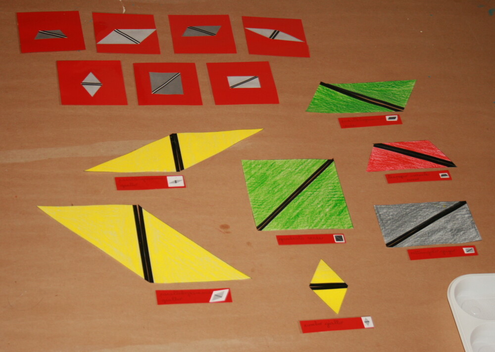 DIY Montessori constructive triangle boxes 