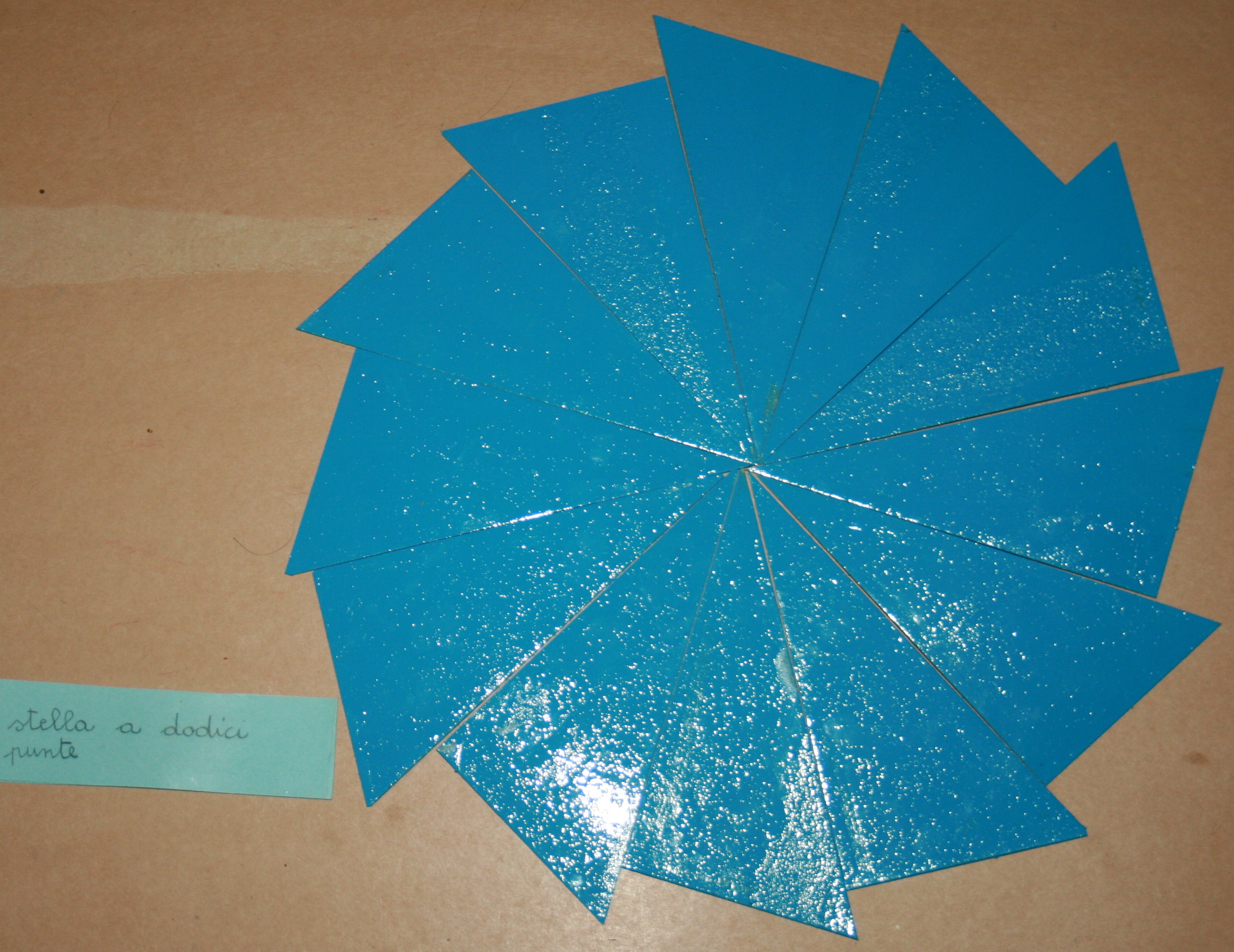 DIY Montessori blue triangles 