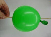 Science experiments for children - Balloon skewer 