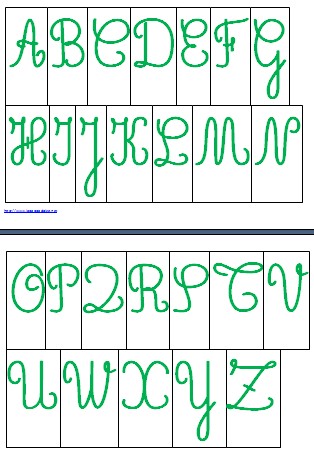 alfabeto mobile MAIUSCOLO scuola primaria VERDE
