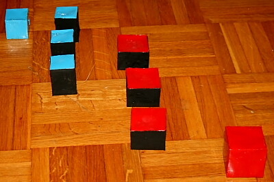 DIY Montessori binomial cube 