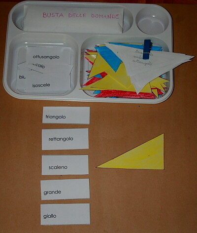 il gioco dei triangoli (indovina l'aggettivo) Montessori 6