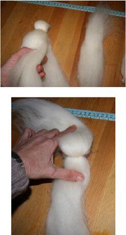 Angelo di lana cardata bianco - versione semplice 18