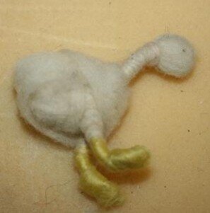 Animali di lana cardata - Oca e galletto 11