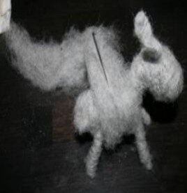 Asinello di lana cardata bue e cammello 14
