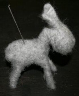Animals in carded wool tutorial DONKEY, OX, CAMEL 