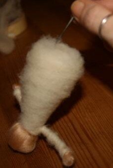 Bamboline in lana cardata 15