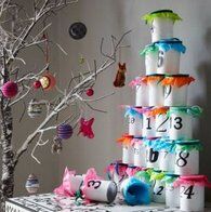 Natale Calendari dell'Avvento fai da te - 70 e più idee - 48