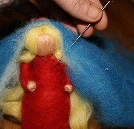 Presepe in lana cardata tutorial - Maria, Giuseppe, Gesù bambino, i pastori e i Re Magi 11