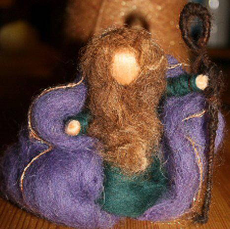 Presepe in lana cardata tutorial - Maria, Giuseppe, Gesù bambino, i pastori e i Re Magi 20