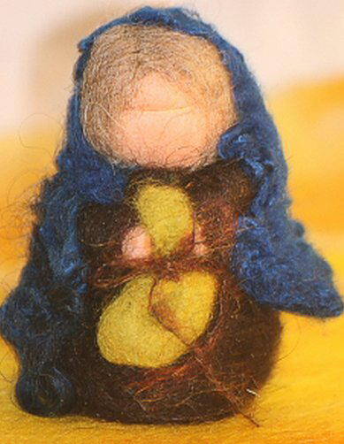 Presepe in lana cardata tutorial - Maria, Giuseppe, Gesù bambino, i pastori e i Re Magi 32