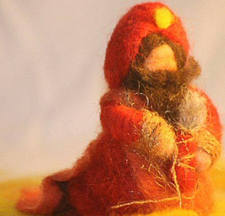Presepe in lana cardata tutorial - Maria, Giuseppe, Gesù bambino, i pastori e i Re Magi 39