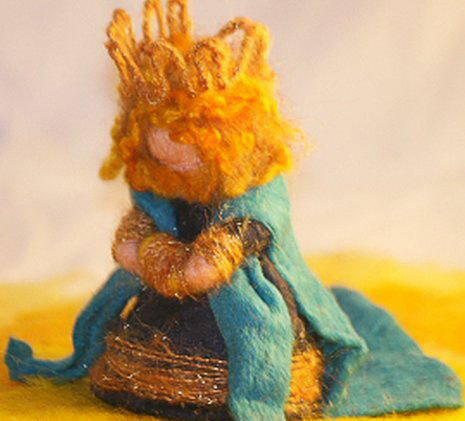 Presepe in lana cardata tutorial - Maria, Giuseppe, Gesù bambino, i pastori e i Re Magi 41