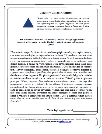 Il Paese Di Grammatica Racconto E Schede Didattiche Lapappadolce