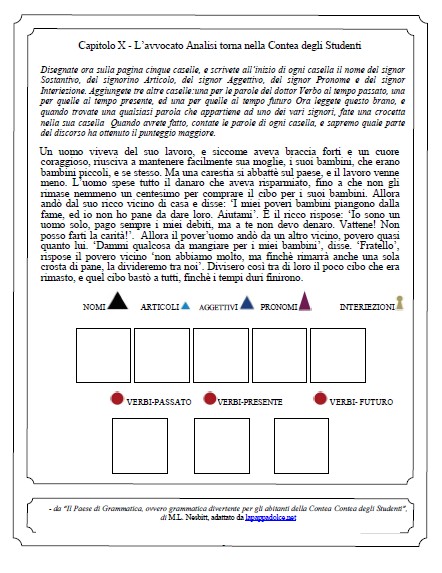 Il Paese Di Grammatica Racconto E Schede Didattiche Lapappadolce