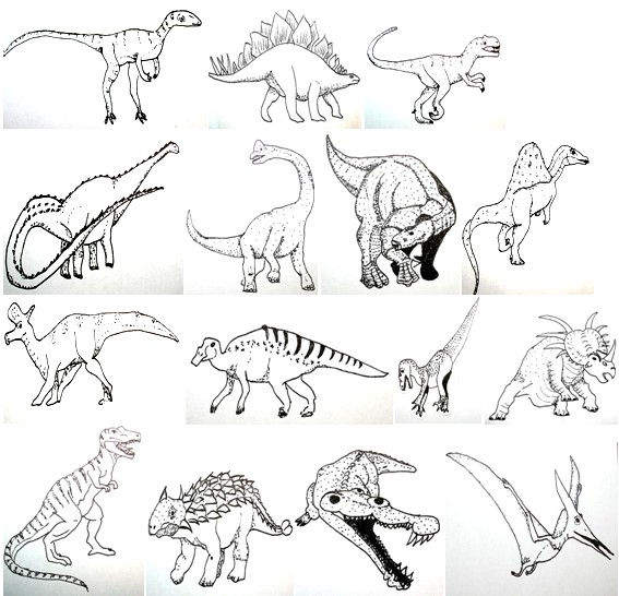 Disegni Da Colorare Dinosauri E Altri Rettili Preistorici