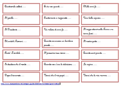 Schede per i primi esercizi di composizione in prosa