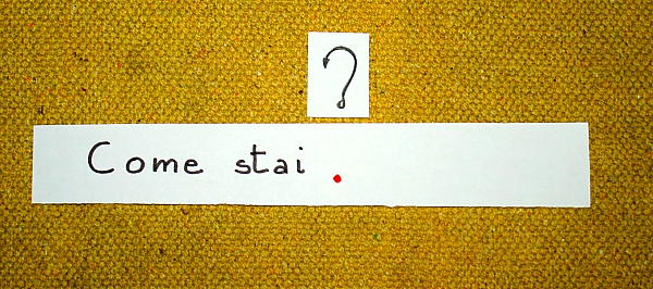 Segni di interpunzione col metodo Montessori IL PUNTO INTERROGATIVO