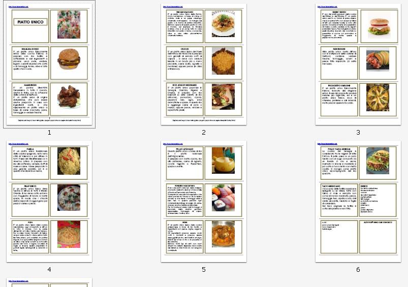 libretto per le nomenclature 6-9 PIATTO UNICO147