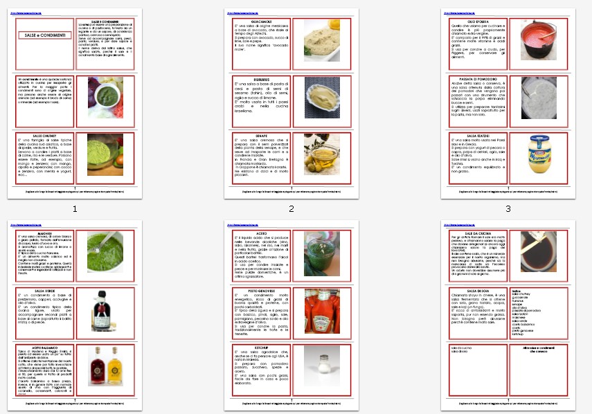 libretto per le nomenclature 6-9 SALSE E CONDIMENTIa 176