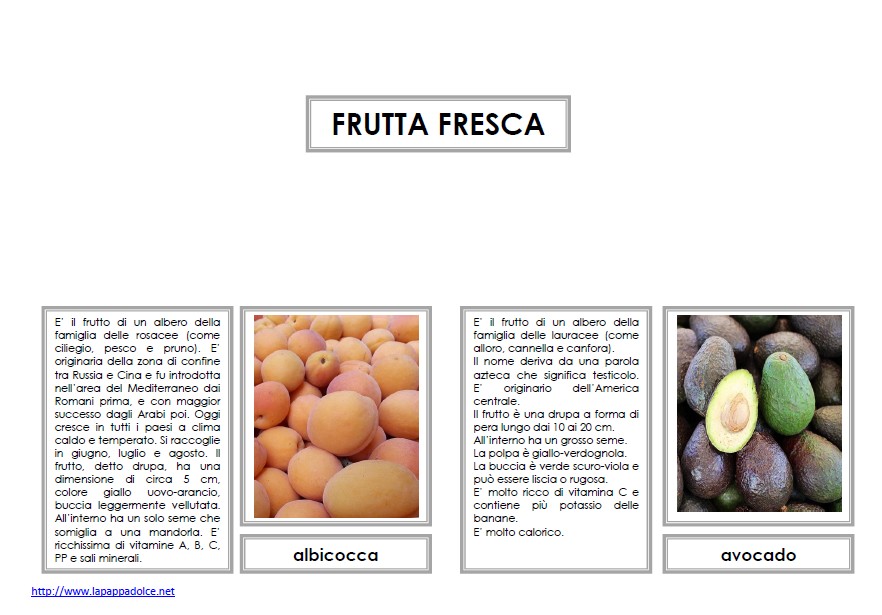 nomenclature 6-9 FRUTTA FRESCA 71