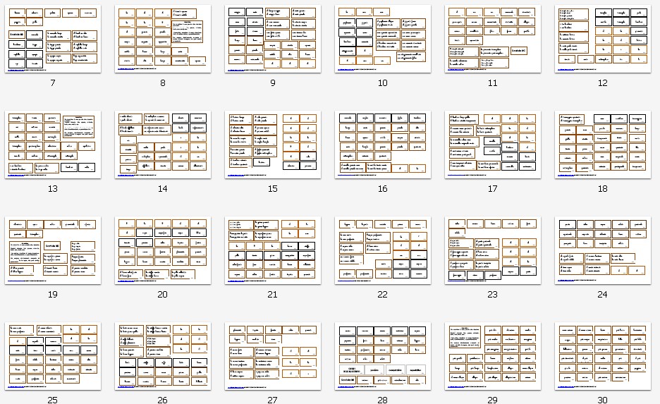 cartellini per la SCATOLA GRAMMATICALE II corsivo 18