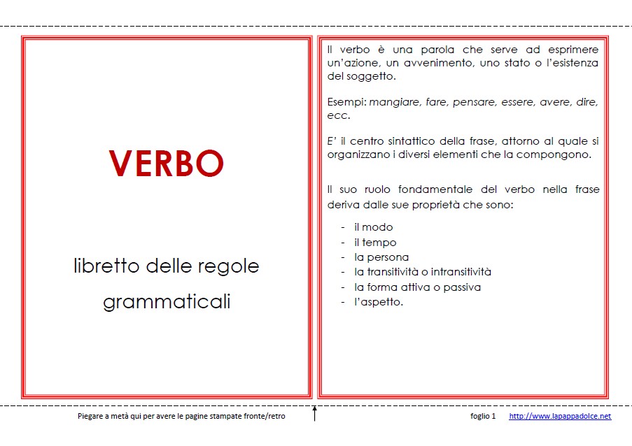 libro delle regole VERBO 16