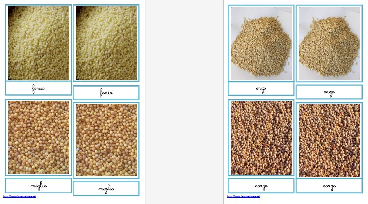 nomenclature 3-6 anni CEREALI E PANE corsivo 21