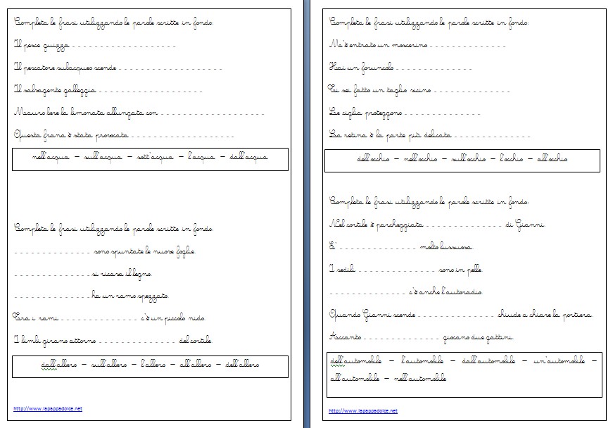 Esercizi Per Le Difficolta Ortografiche Per La Classe Seconda Lapappadolce