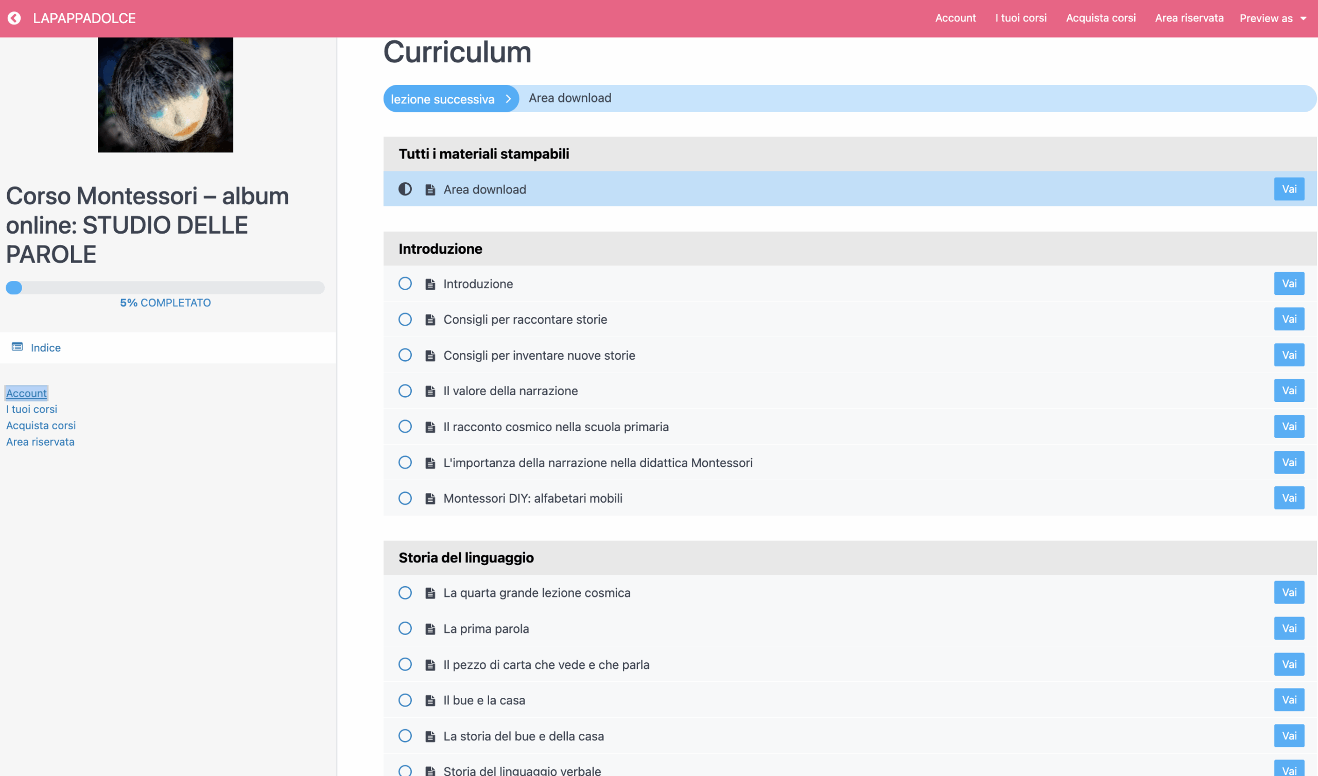 Corso online Montessori